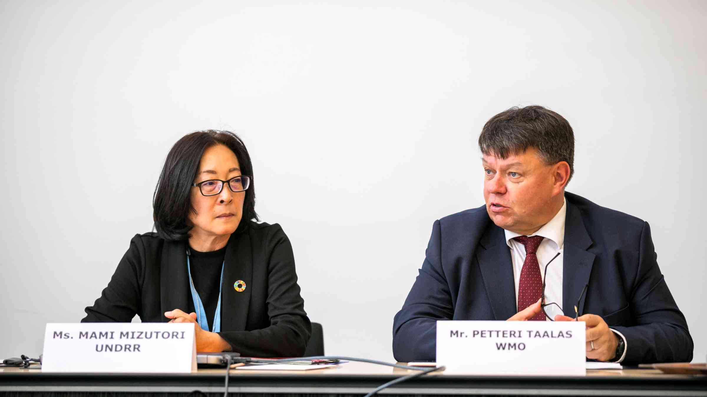 Mami Mizutori and Petteri Taalas