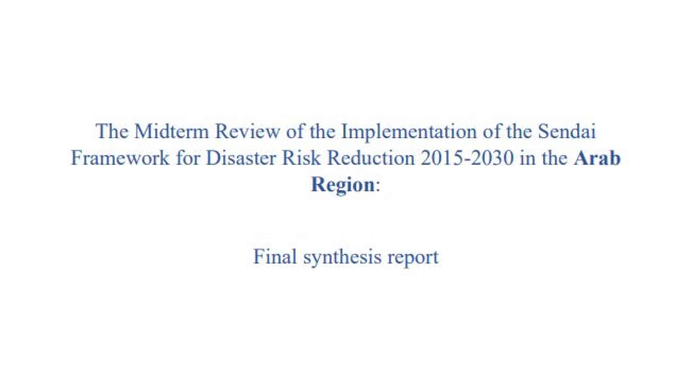 Cover- ROAS Regional Report